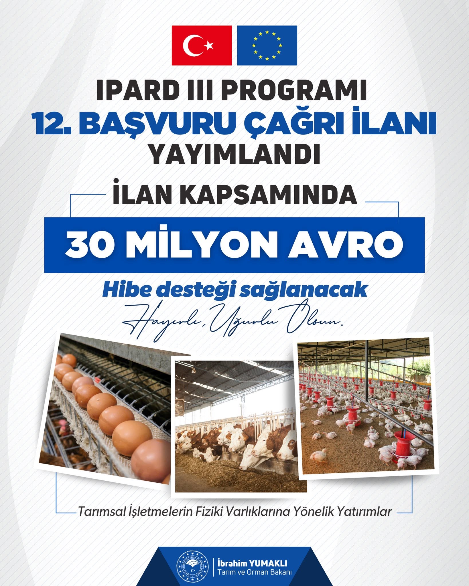 IPARD III Programı'nın 12. Başvuru Çağrısı Yayımlandı